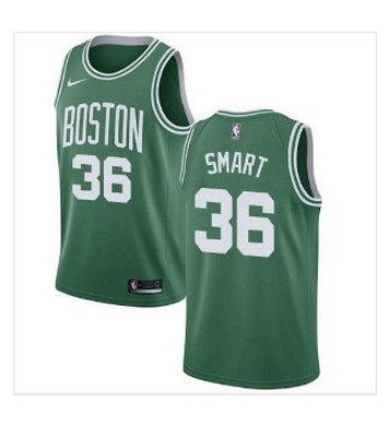 Men's Marcus Smart #36 City Edition Basketball Jersey Shirt Green