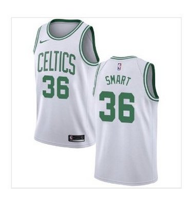 Men's Marcus Smart #36 City Edition Basketball Jersey Shirt White