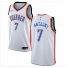 Men's Thunder Mens Carmelo Anthony #7 Basketball Jersey Shirt White