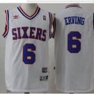 Men's Philadelphia 76ers #6 Julius Erving White Basketball Jersey
