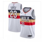 Men's Pelicans #23 Anthony Davis Basketball Jersey White Earned Edition 2019