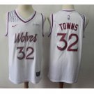 Men's Timberwolves #32 Karl-Anthony Towns Basketball Jersey White Earned Edition