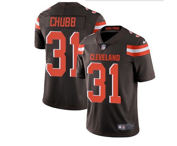 Cleveland Browns #31 Nick Chubb Brown Men's Stitched Limited Jersey
