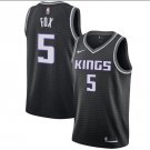 Men's Sacramento Kings #5 De'Aaron Fox Basketball Jersey Black City Edition