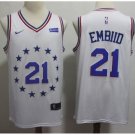 Men's Philadelphia 76ers #21 Joel Embiid Basketball Jersey White new