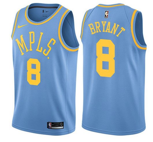 Los Angeles Lakers #8 Kobe Bryant MPLS Blue Basketball Jersey
