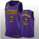 2018-19 Los Angeles Lakers #6 Lance Stephenson Swingman Black Purple Men's Jersey - City Edition