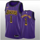 2018-19 Los Angeles Lakers #1 Kentavious Caldwell-Pope Swingman Black Purple Men's Jersey