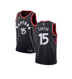 Authentic Vince Carter Alternate Jersey: #15 Black Men's Nike NBA Toronto Raptors Statement Edition