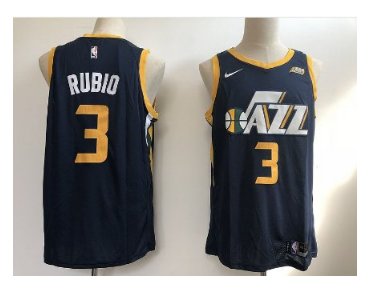New Utah Jazz #3 Ricky Rubio Men's Basketball Jersey Replica