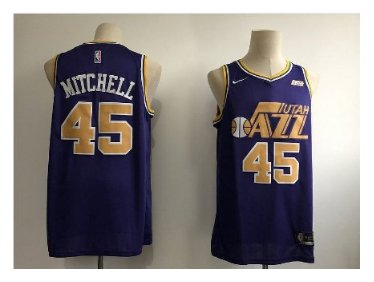 Men's Utah Jazz #45 Donovan Mitchell Basketball Jersey Stitched