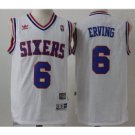 Men's Philadelphia 76ers #6 Julius Erving White Basketball Jersey