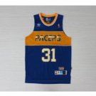 Men's Indiana Peacers #31 Reggie Miller Basketball Jersey Blue Throwback