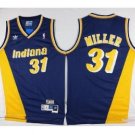 Men's Indiana Peacers #31 Reggie Miller Basketball Jersey Navy Blue Throwback