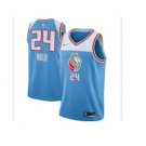 Men's Sacramento Kings #24 Buddy Hield Blue Swingman Jersey City Edition