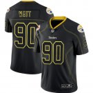 Men's Pittsburgh Steelers 90 T. J. Watt Football Jersey black Road