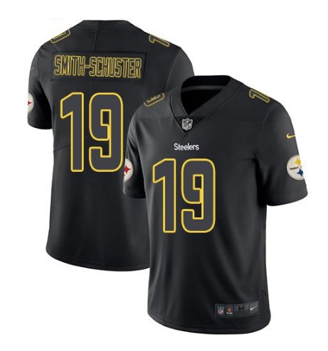 Black JuJu Smith-Schuster Men's Jersey - NFL Pittsburgh Steelers #19 Limited Rush