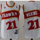 Men's Atlanta Hawks #21 Dominique Wilkins White Basketball Jersey