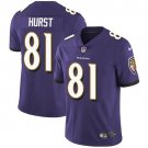 Mens Baltimore Ravens #81 Hayden Hurst Purple Stitched Limited Jersey