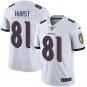 Mens Baltimore Ravens #81 Hayden Hurst White Stitched Limited Jersey
