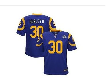 Men's Todd Gurley II #30 Los Angeles Rams Super Bowl LIII Bound Game Jersey