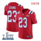 Patriots #23 Patrick Chung Youth Alternate Red Stitched Jersey Super Bowl LIII