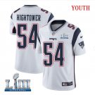 Patriots #54 Dont'a Hightower Youth Road White Stitched Jersey Super Bowl LIII