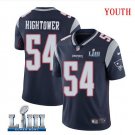 Patriots #54 Dont'a Hightower Youth Home Navy Blue Stitched Jersey Super Bowl LIII