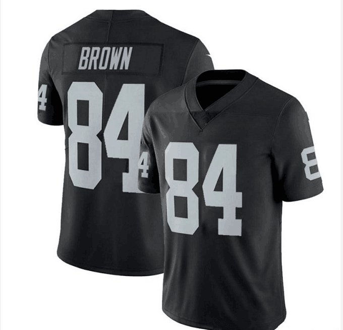 New 2019 Antonio Brown Raiders Men's Stitched White Jersey Size S-3XL