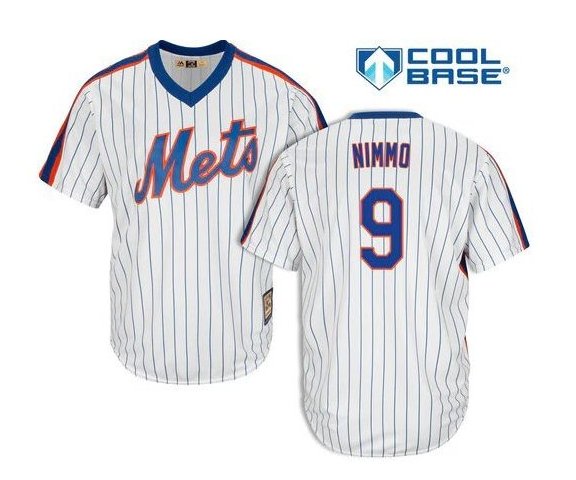 Men's Brandon Nimmo New York Mets cool Base jersey white pullover