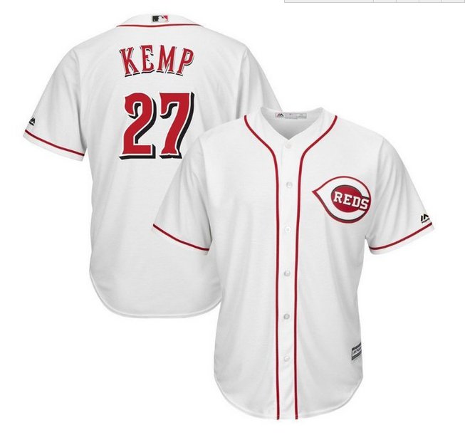 Men's Matt Kemp Cincinnati Reds cool Base jersey white