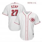 Youth kid Matt Kemp Cincinnati Reds #27 cool Base jersey white