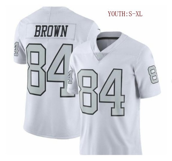 Youth Kid Antonio Brown Oakland Raiders jersey white