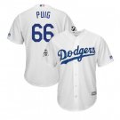 Men World Series Los Angeles Dodgers #66 Yasiel Puig Cool Base Jersey