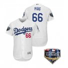 Men World Series Los Angeles Dodgers #66 Yasiel Puig Flex Base Jersey