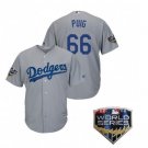Youth World Series Los Angeles Dodgers #66 Yasiel Puig Jersey Grey