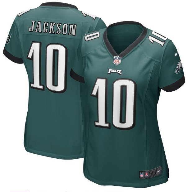 Women's Philadelphia Eagles DeSean Jackson Midnight Green Game Jersey