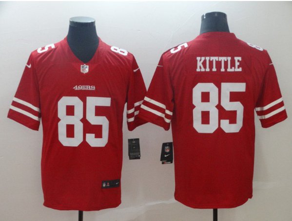 Men's 49ers 85# George Kittle Limited Jersey Red