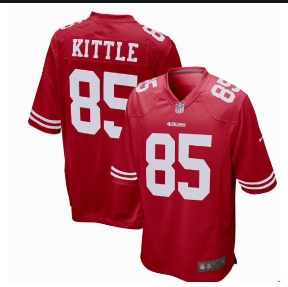 Men's 49ers 85# George Kittle Game Jersey Red