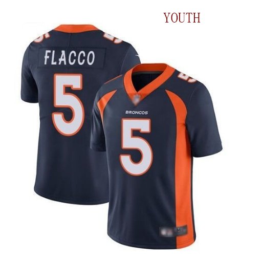 Youth boys Joe Flacco Denver Broncos color rush limited jersey blue
