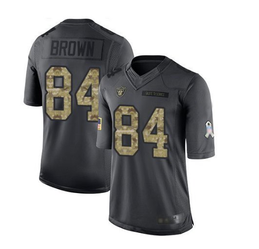 Men's Antonio Brown Oakland Raiders salute to service jersey black camo