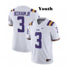 Youth Odell Beckham Jr Jersey #3 LSU Tigers White Game