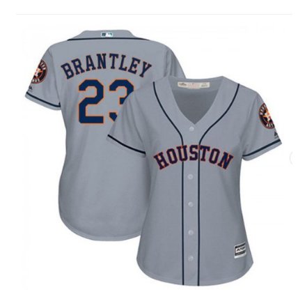 Women's Houston Astros Michael Brantley #23 Cool Base gray road Jersey