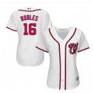 Womens No.16 Washington Nationals Victor Robles White Cool Base Home Collection Jersey