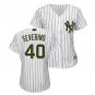 Women's New York Yankees #40 Luis Severino White Cool Base Baseball Jersey Stitched
