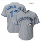 Youth Toronto Blue Jays Lourdes Gurriel Jr. #13 gray cool Base road Jersey