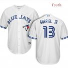 Youth Toronto Blue Jays Lourdes Gurriel Jr. #13 White cool Base Home Jersey
