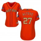 Women's Astros #27 Jose Altuve Orange 2018 Gold Program Embroidered Jersey