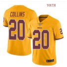 Youth boys Case landon collins #20 washington Redskins color rush Limited jersey Yellow