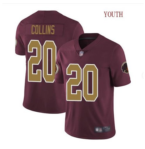 Youth boys Case landon collins #20 washington Redskins color rush Limited jersey Red